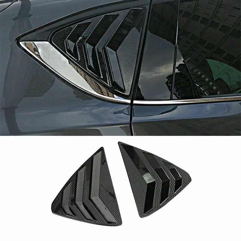 

ABS Carbon Fiber Side Rear Quarter Window Louver Shutter Cover Trim For Mazda CX-5 2017-2021 Car Exterior Parts Chromium Styling