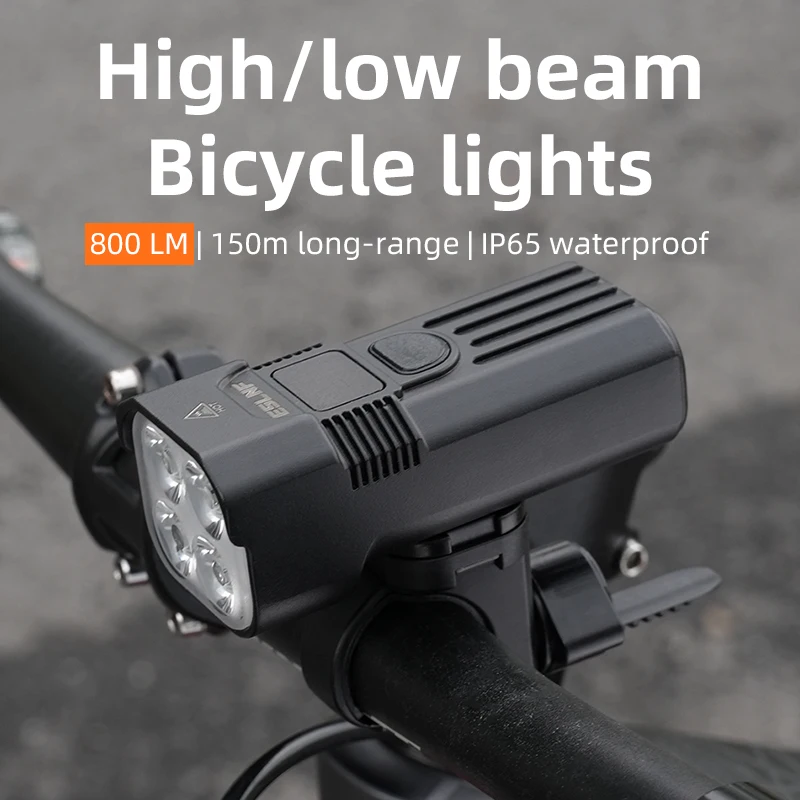 

Outdoor 600 800 Lumen Aluminum Alloy Bicycle Light Waterproof Mountain Bike Road Bike Type C Charging Bike Headlight
