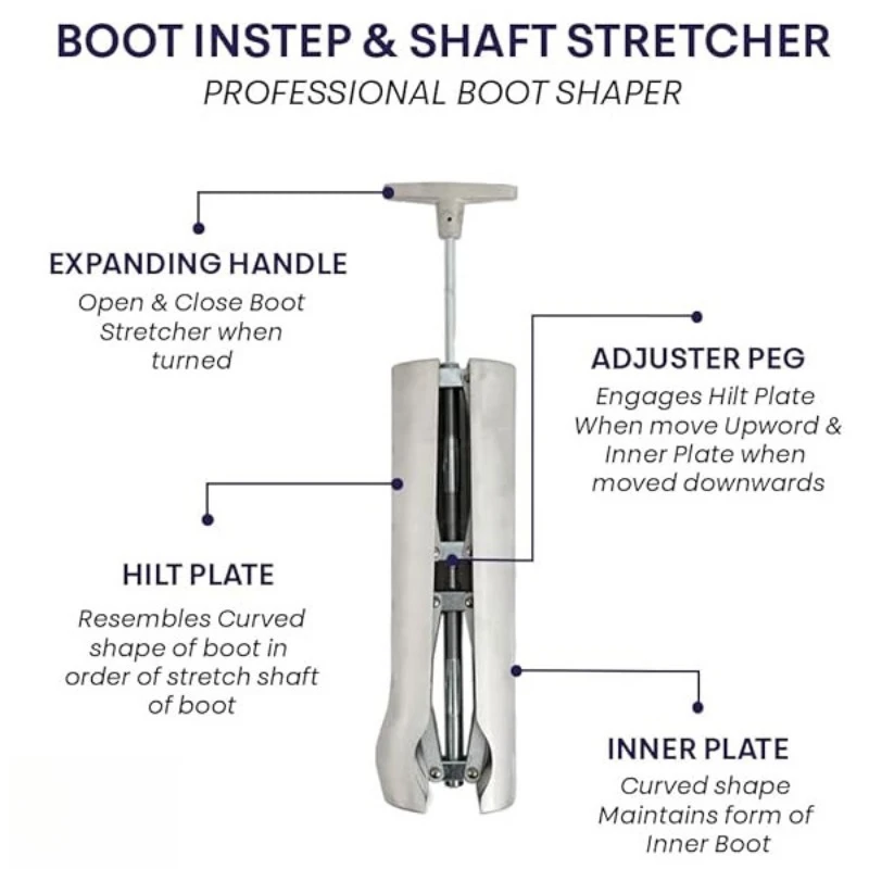 Boot Supporters Used to relieve tightness in ankles and calves, professional cast aluminum combination boot supporters