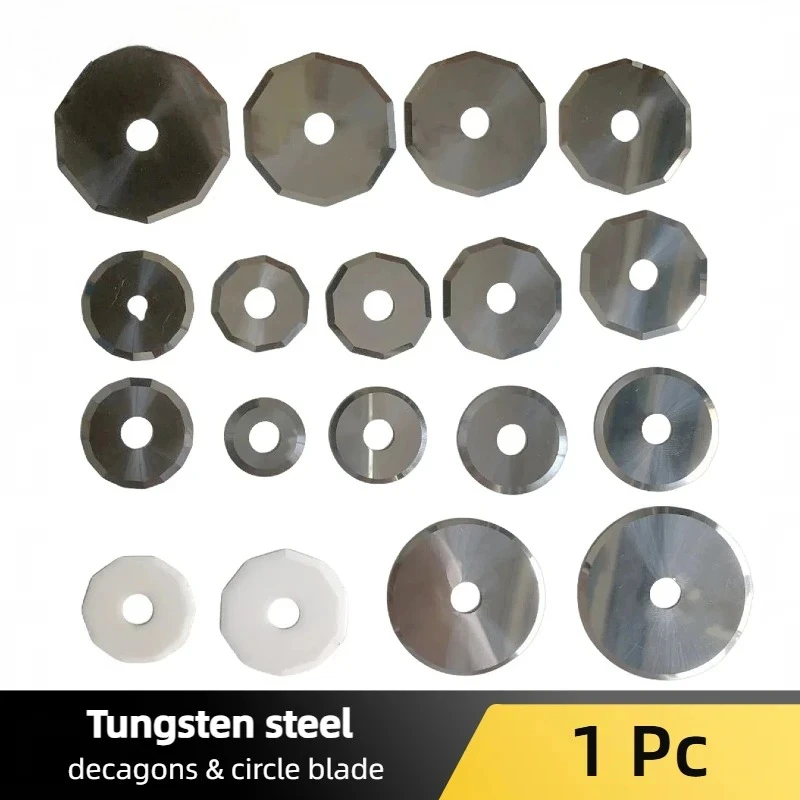 

1Pc Tungsten Steel Decagon Blade Oscillating Rotary Round Blade for Automatic Cloth Cutting Machine