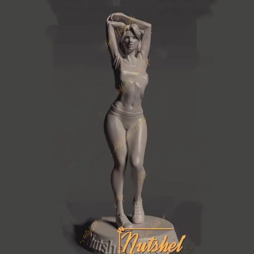 

Фигурка из смолы для тренировок йоги, полный масштаб 1/24, комплект моделей 75 мм, миниатюры «сделай сам», GK, разобранные и неокрашенные диорамы, игрушки