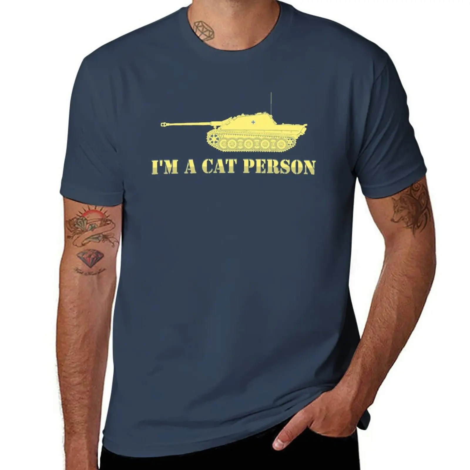 New Jagdpanther im a cat person T-Shirt anime sweat shirt Short sleeve tee men