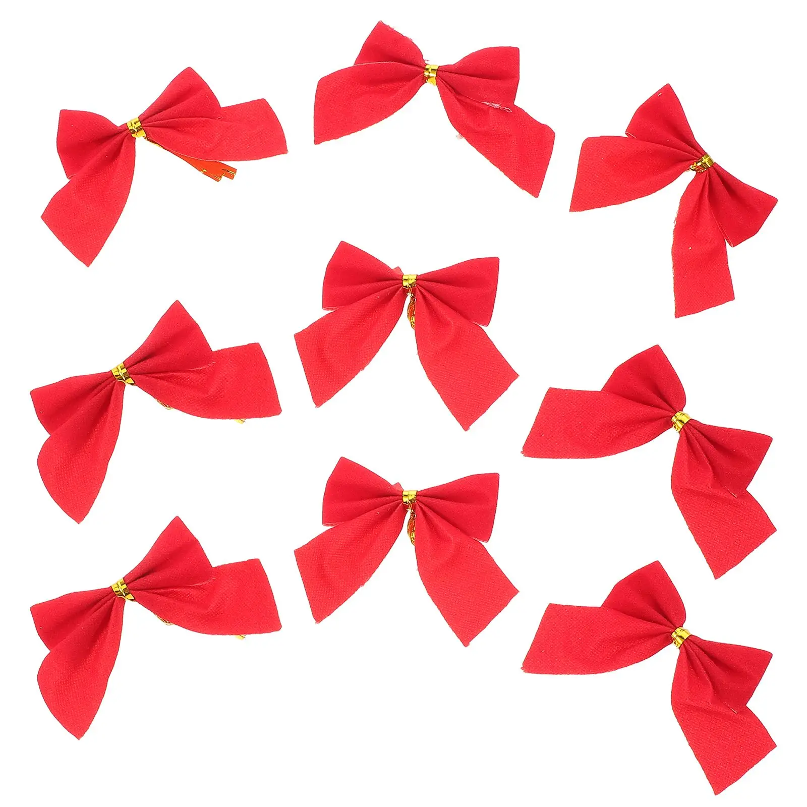 

12pcs Christmas naments Velvet Christmas Tree Hanging Decorations Bowknot Decorations 5x6cm Red Festive Hanging Xmas