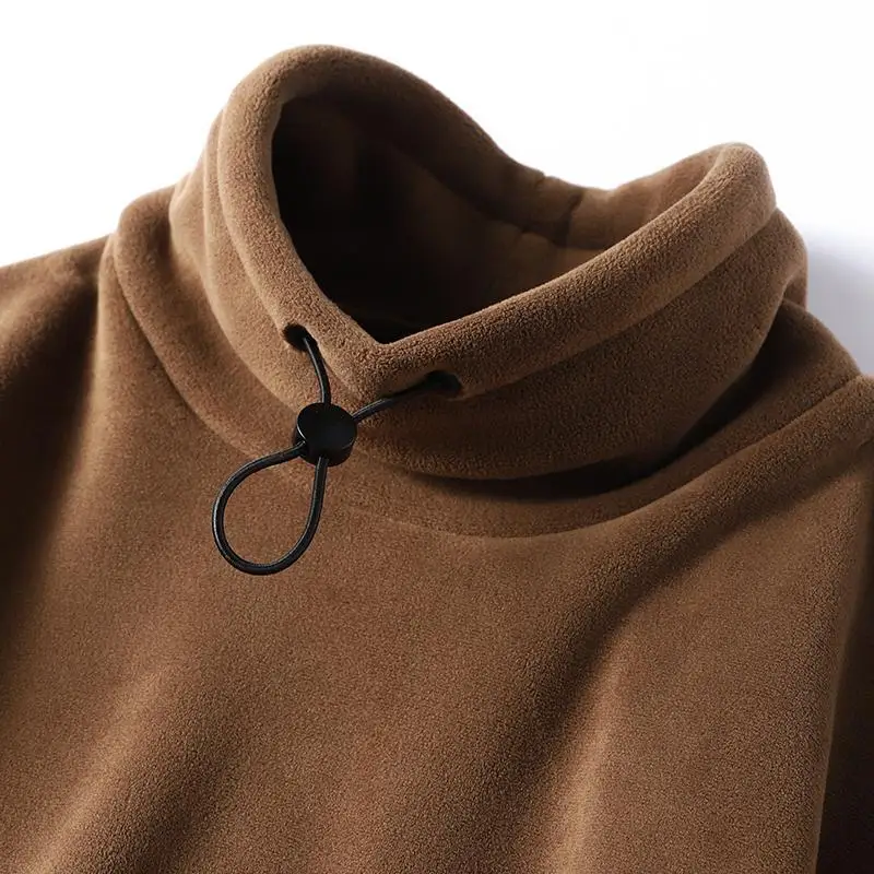 

Loose Fit Men's Sweatirt Double-sided Fce f High Collar American Retro Sle Large Size 300 Pou Autumn Winter