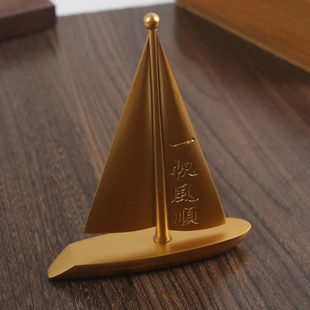 

Brass Sailboat Ornament Home Decor Office Desktop Decoration Boat Gift For Living Room Chinese Decor Accessories