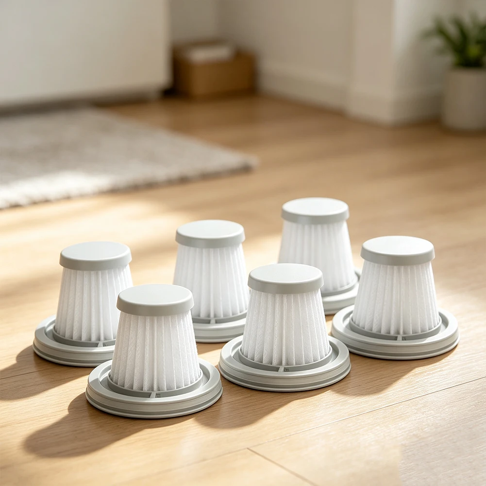 6-Pack Replacement HEPA Filter Cartridges For Xiaomi Portable For Vacuum Cleaner HEPA Filter Sponge Replacement