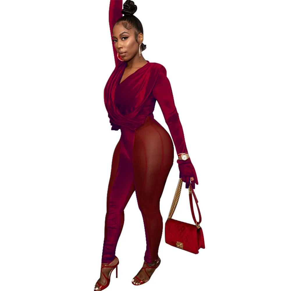 

V-Ne асимметричный комбинезон Fce K087y2k, женские длинные брюки с высокой талией, женский комбинезон из полиэфирного волокна