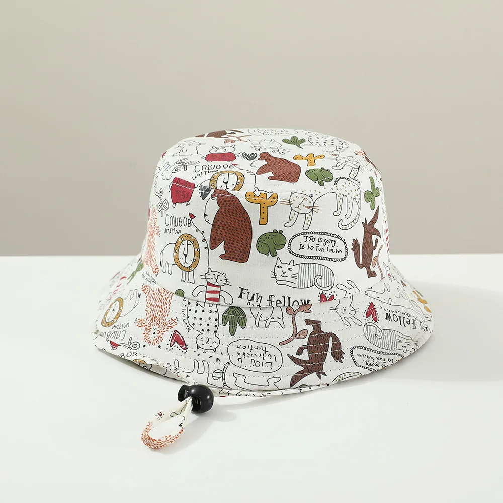 

Cartoon Dinosaur Print Baby Bucket Caps for Boy Girl Cute Animal Infant Fisherman Hat Summer Toddler Panama Sun Cap Bonnet Gorra