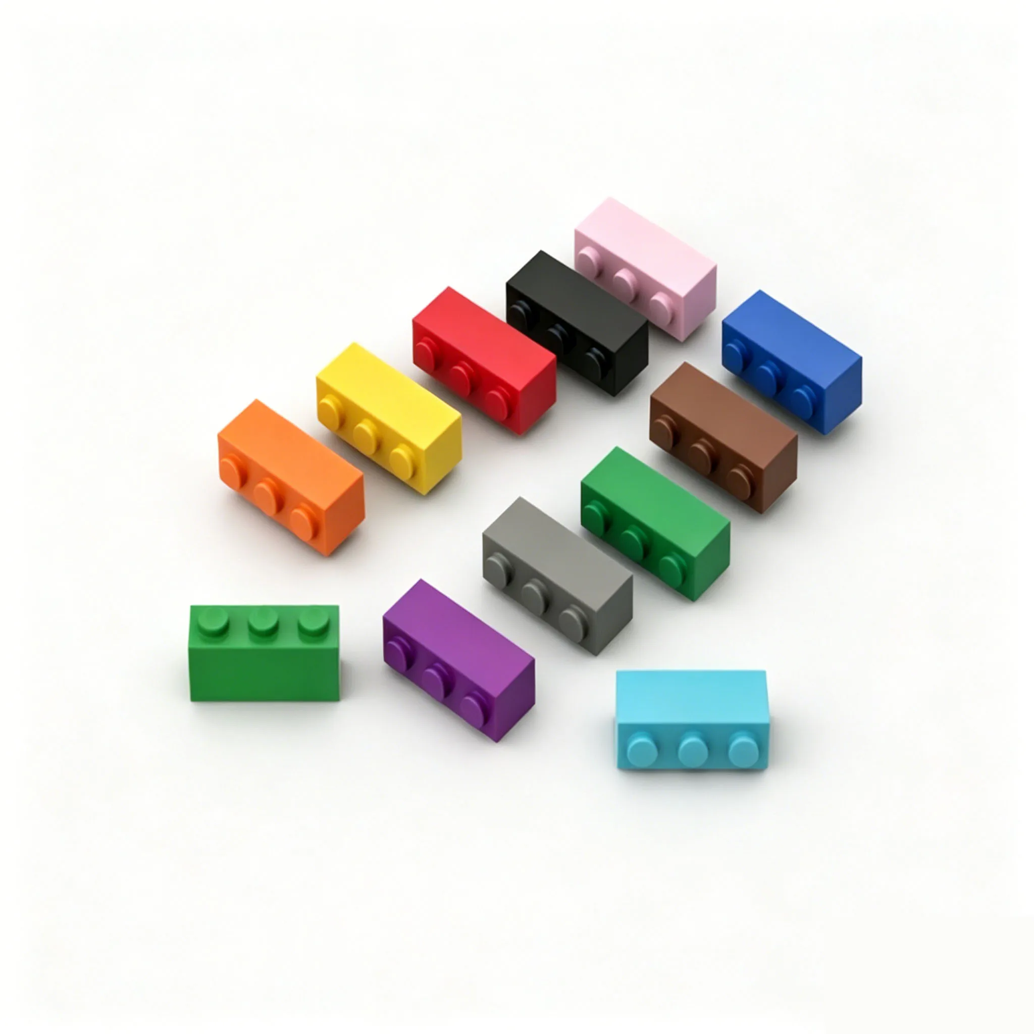 10 Stück 3622 DIY-Bausteine, dicke Figurensteine, 1x3 hoch, pädagogisch wertvoll, kreativ, kompatibel mit Plastikspielzeug für Kinder