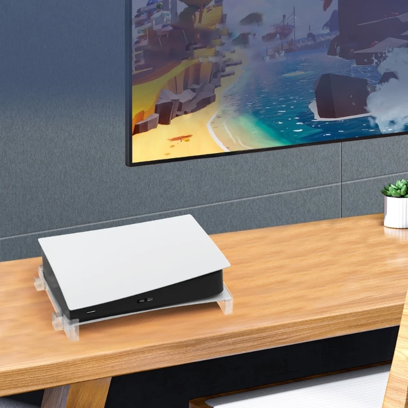 رف موفر للمساحة لأجهزة الألعاب ، دعم قاعدة ABS ، حامل آمن ، دعم حماية خفيف الوزن ، دعم سطح المكتب ، انخفاض السفينة