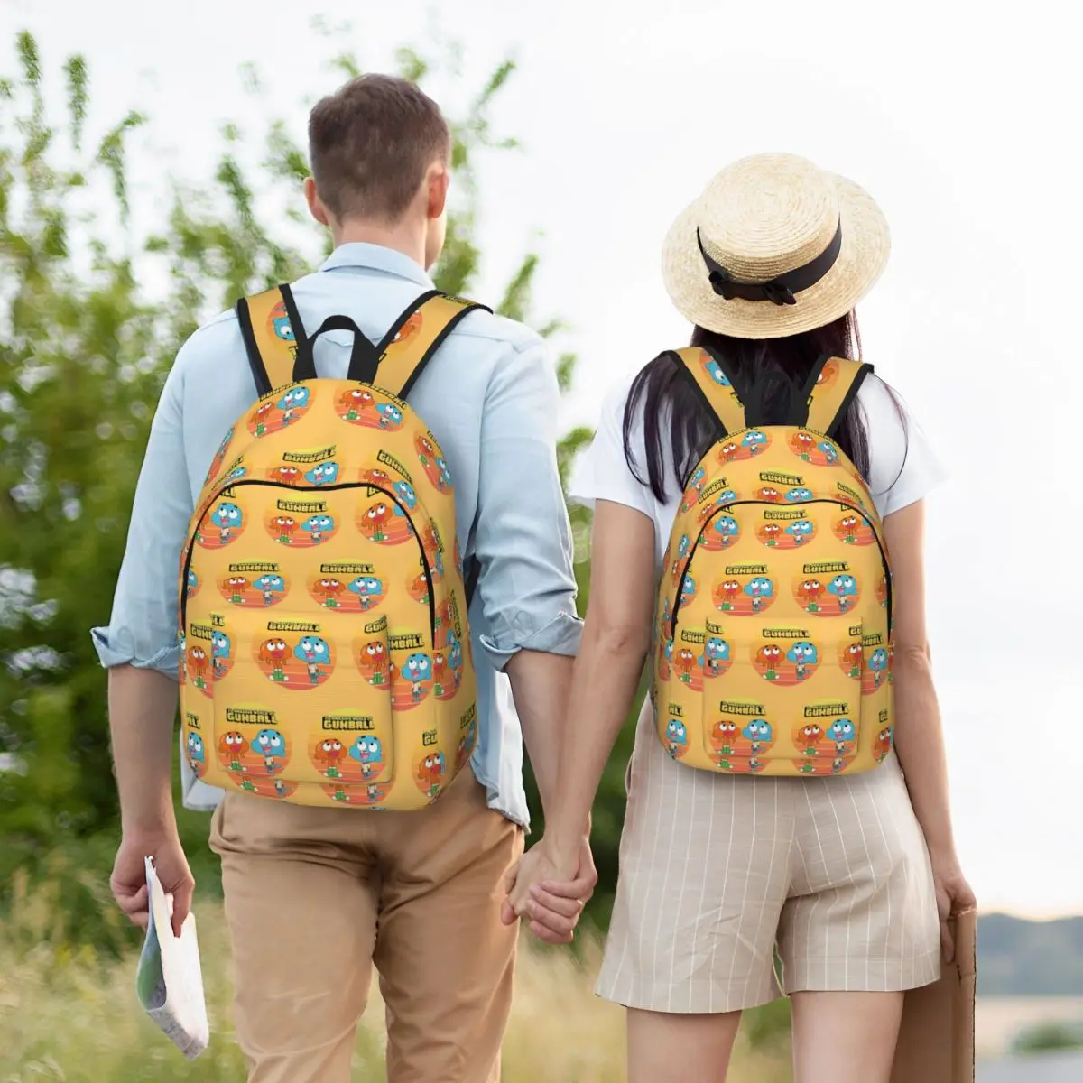 The Amazing World Of Gumball Gumball And Darwin Backpack School Bag Hiking Travel Daypack for Boys Girls Bookbag Shoulder Bags