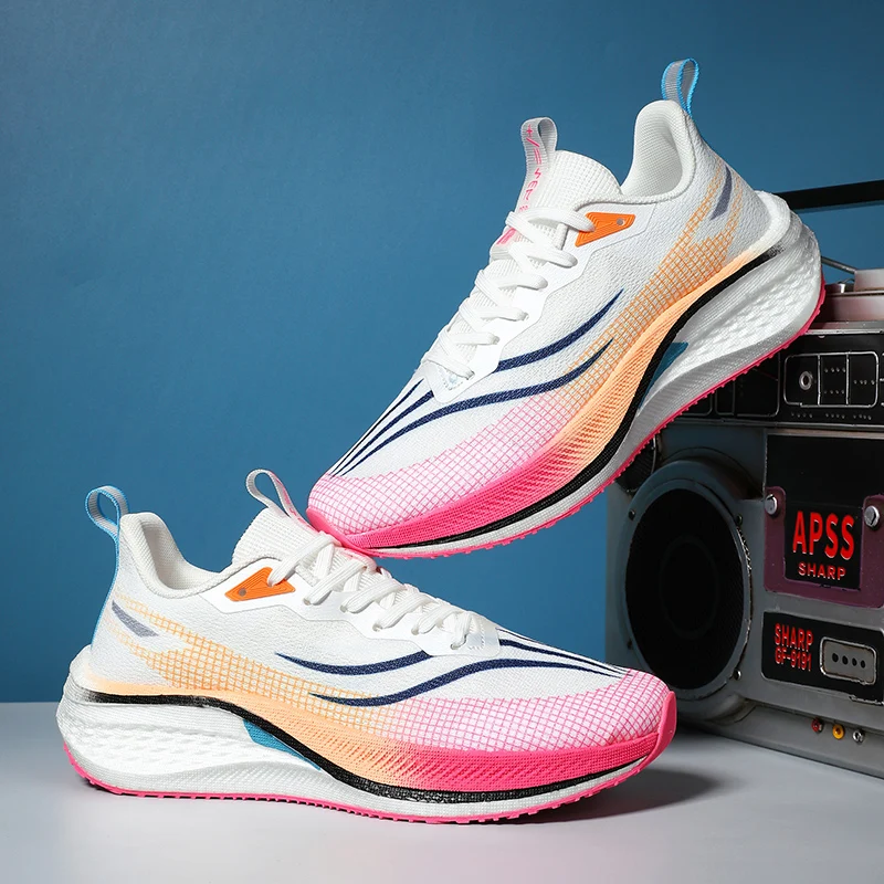 

Men's sports shoes, lightweight carbon plate racing running shoes, winter shock absorption, anti slip, wear-resistant, breathabl