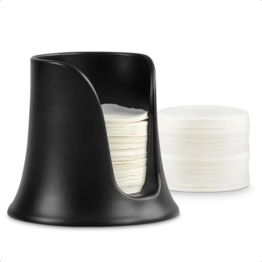 

Coffee Filter Holder with 350 Count Replacement Coffee Paper Filters Compatible with Aeropr Original Clear Go Espro Maker Accor