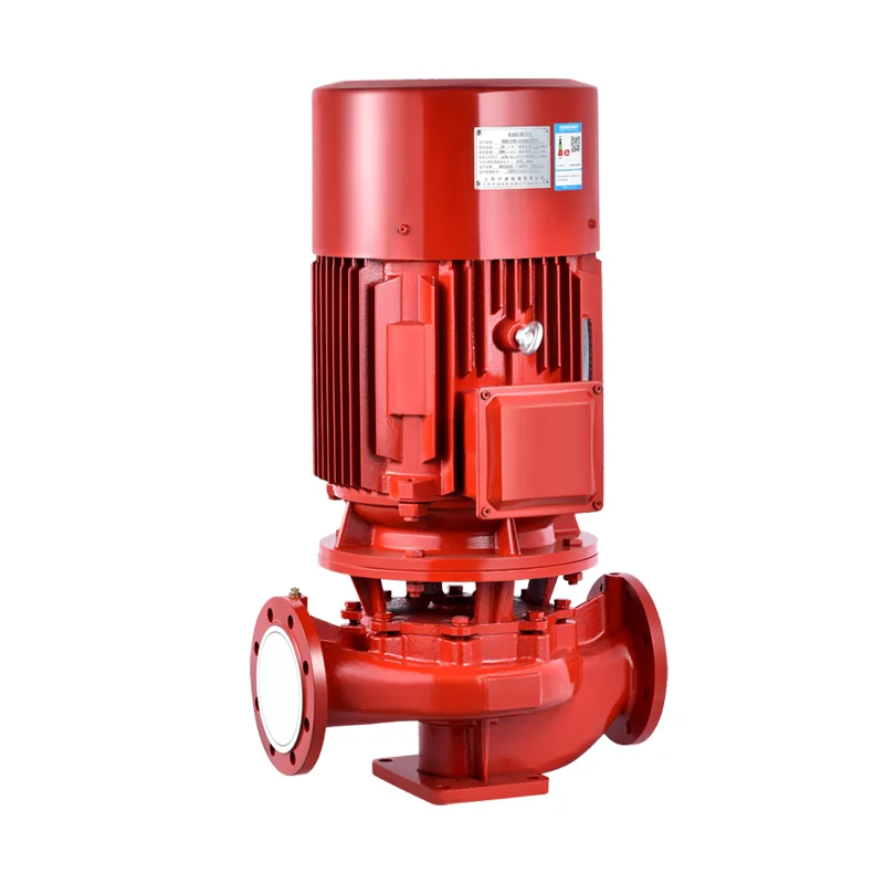 Cast Iron Explosion-Proof Vertical Pipeline Fire Pump, Heavy Duty High Pressure Centrifugal Booster Pump for Fire Fighting
