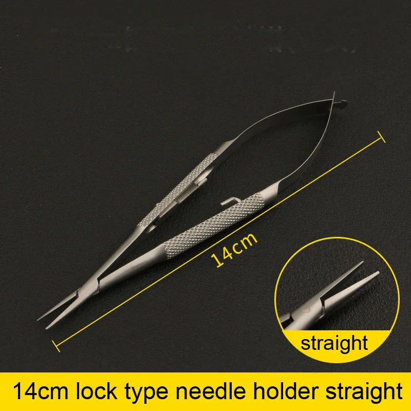 Porte-aiguille de type serrure, dispositif de micropropor, porte-aiguille fin en acier inoxydable