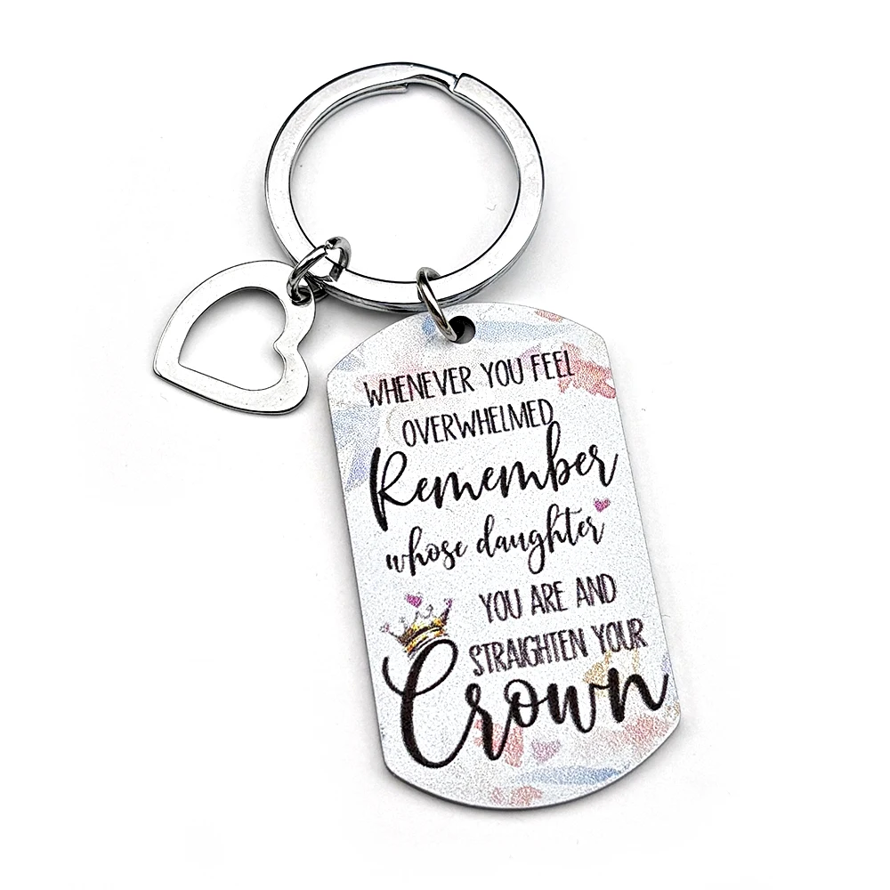 Mutter-Tochter Geschenk Schlüsselanhänger Edelstahl Silberfarben Liebesherz Mädchen Hundemarke Bestseller Geburtstag Schlüsselhalter Schmuck Accessoire – Detail 7