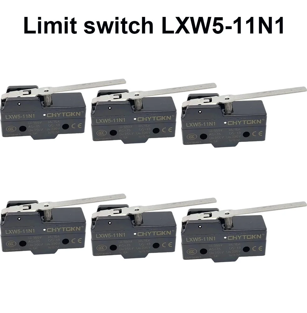 

10 шт. микропереключатель, концевой выключатель, небольшой ограничитель, микроходовой выключатель LXW5-11N1, 3 контакта, 15 А, 380 В