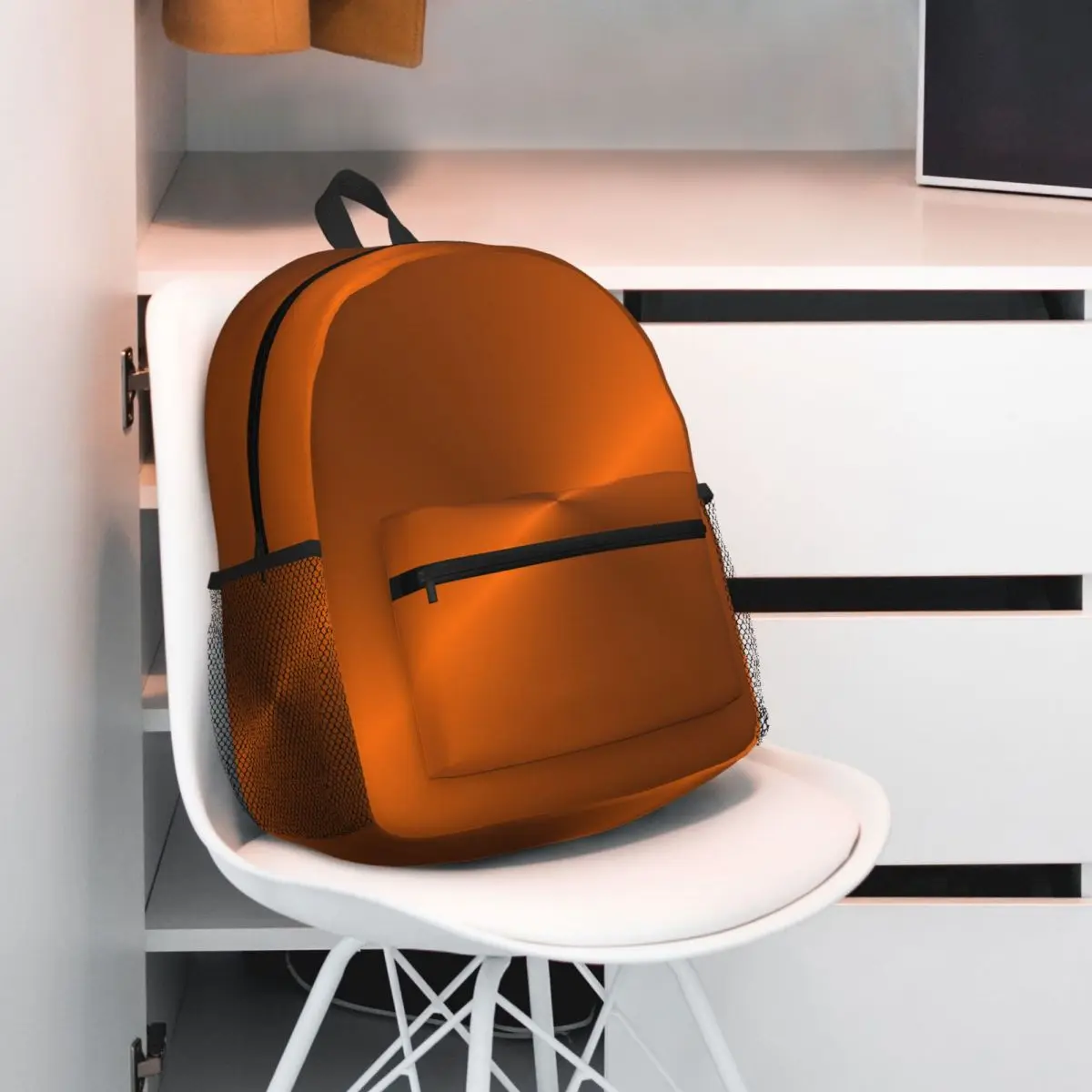 Brushed Copper Illustration Student Backpack School Bag Hiking Travel Daypack for Boys Girls Bookbag Shoulder Bags