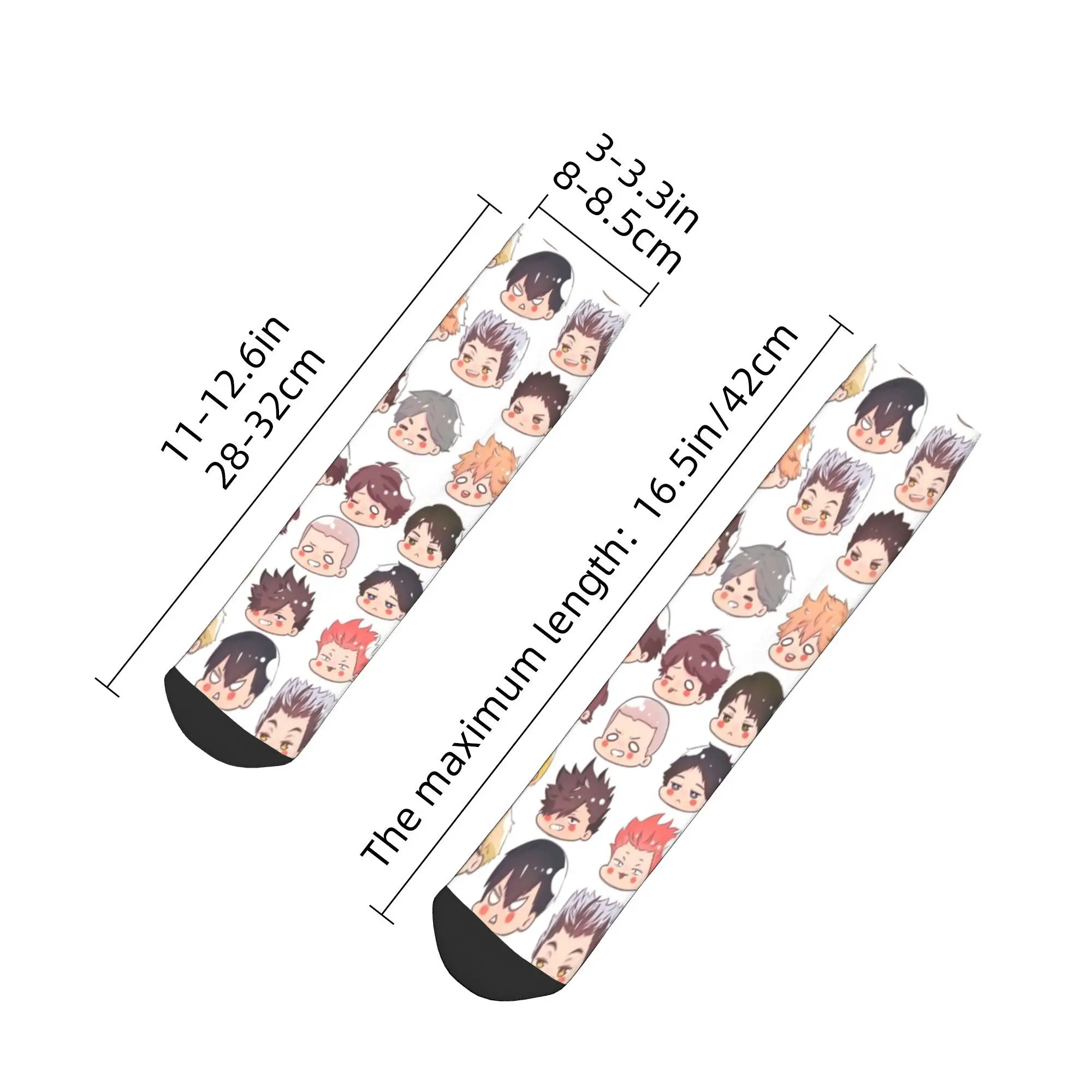 جميع المواسم Haikyuu تشيبي رؤساء الجوارب Harajuku سوبر لينة الرياضة الأوسط جوارب أنبوبية لينة جوارب غير رسمية للرجال النساء الهدايا
