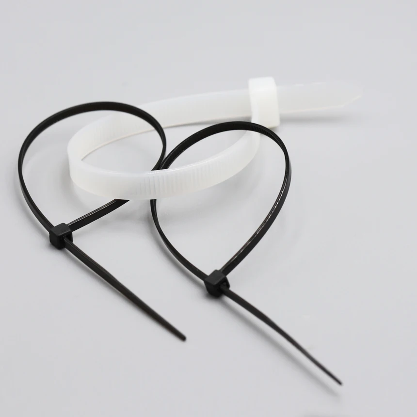 Immagine 6: 9*200/300/450/530/550/600/650/700/760mm Larghezza Nero Bianco Autobloccante Nylon Cinghia di Plastica Wrap Ziptie Fissare Zip Fascette Fascetta