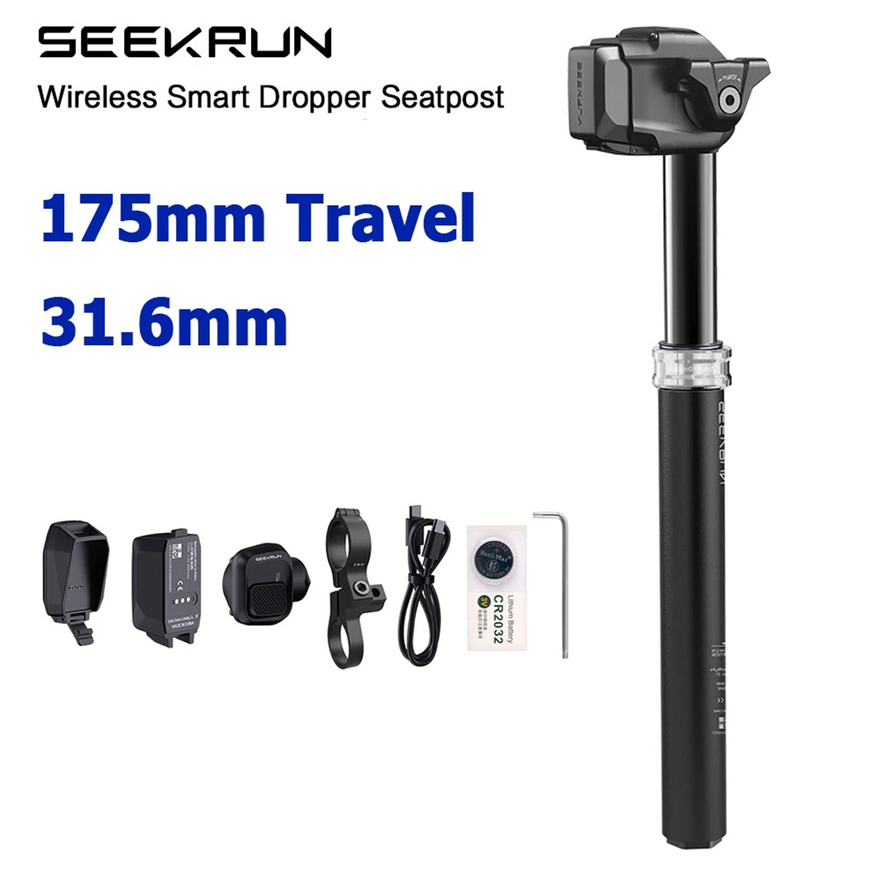 SEEKRUN S7 Wireless Dropper Seatpost MTB Bike 120/150/175mm Travel 30.9 31.6mm Electronic Adjustable Bicycle Saddle Post image 3