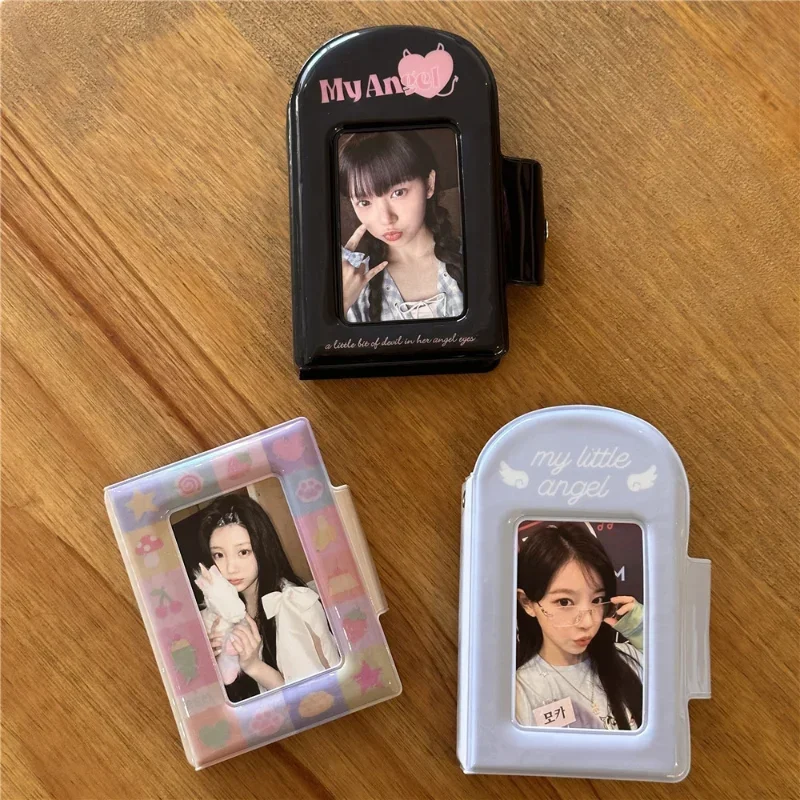 Ins Style Little Angel PVC Mini Photo Album for 3 Inch Kpop Photocards Photo Album Cute Idol Card Collection Book Wholesales New