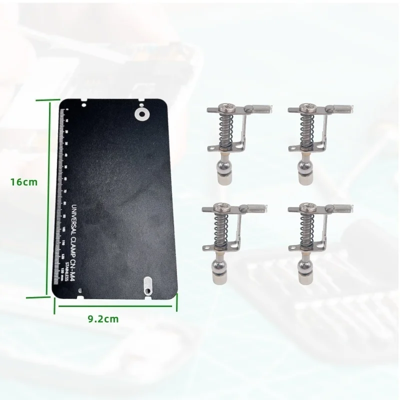 مشبك PCB عالمي للإلكترونيات، دعامة قابلة للتعديل مع قاعدة مغناطيسية قوية وأذرع زنبركية لإصلاحات إلكترونيات اللحام