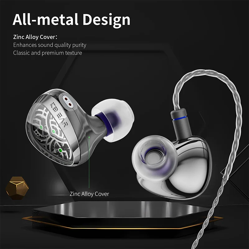 KBEAR TBX Tourbillon X IEMS In-Earphone Wired Headphones 10mm CVD