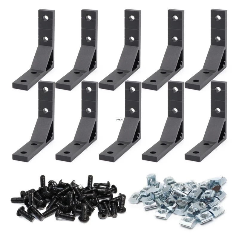 2020 Aluminium Extrusie T V Slot Hoekbeugel 20S Geëxtrudeerde Haakse Connector Met Schroeven Voor 2020 2040 Aluminium Profiel