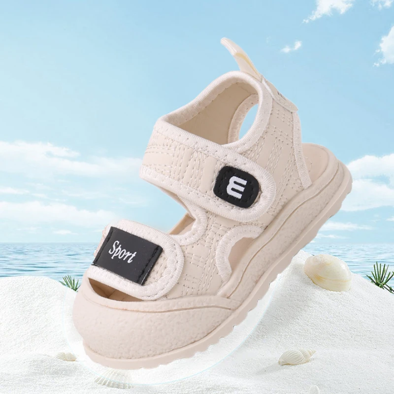 

Children's Toddler Sandals Summer Beige Boys Girls Beach Shoes 0-6 Years Old Small Kid Baby Sandals Fashion Non-slip Baby Shoes