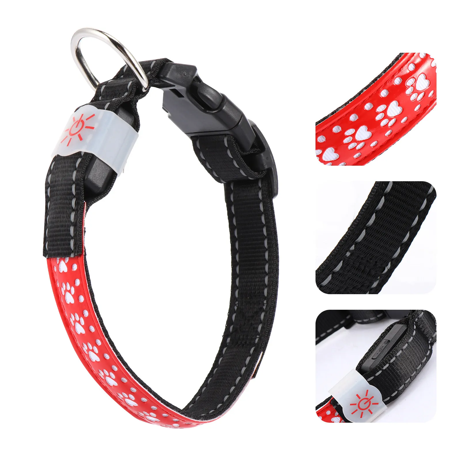 1Pcs Adjustable LED Dog Collar Durable Pet Necklace with Flashing Light for Night Safety Collar Dog Necklace Pet Supply