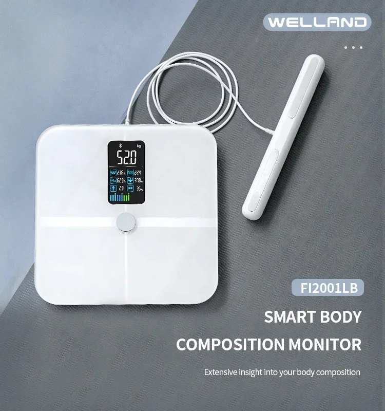 Smart Digital Weighing Scale 8 Electrodes Automatic Body Report Fat Measurement Bathroom Use Maximum Weight 180kg Electric ITO