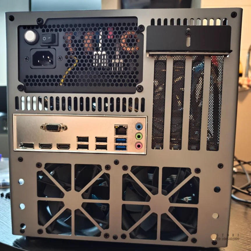 Auriga 6-bay NAS Case Chassis 2mm بأكسيد الألومنيوم MATX اللوحة الأم ATX إمدادات الطاقة Feiniu Black Synology UNRAID #4