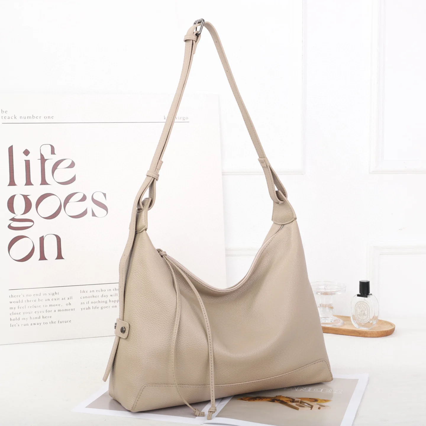Genuine Grade Soft Leather Women Shoulder Crossbody Bag Luxury Designer Brand Female High Quality Large Tote Daily Bag for Woman