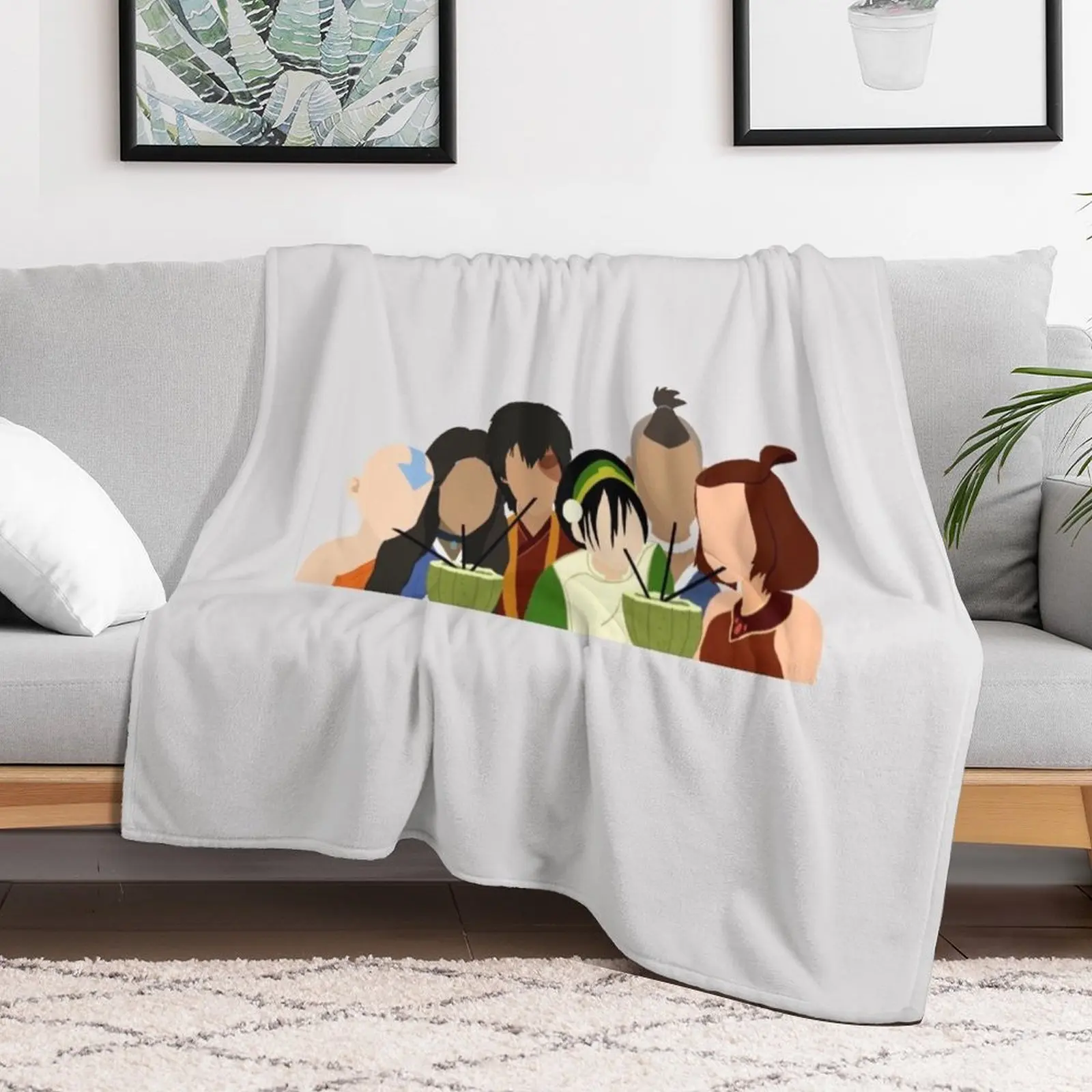 

Team Avatar Friends Throw Blanket Thermal funny gift Shaggy Blankets decorative warm winter Decorative Beds Blankets
