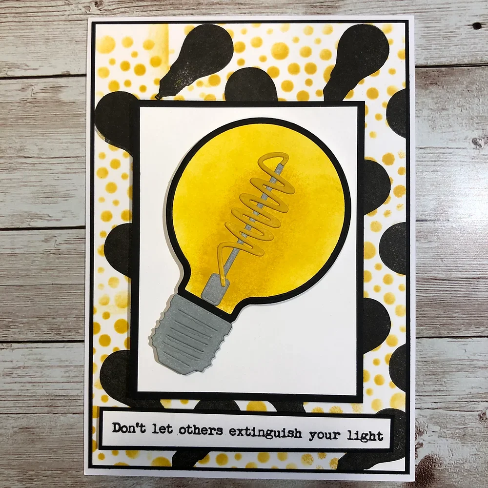 Shine Bright Idea Gear Light Bulb Metal Cutting Dies Stamp Stencil Scrapbooking Diary Decorate Embossing Diy Greeting Card 2024