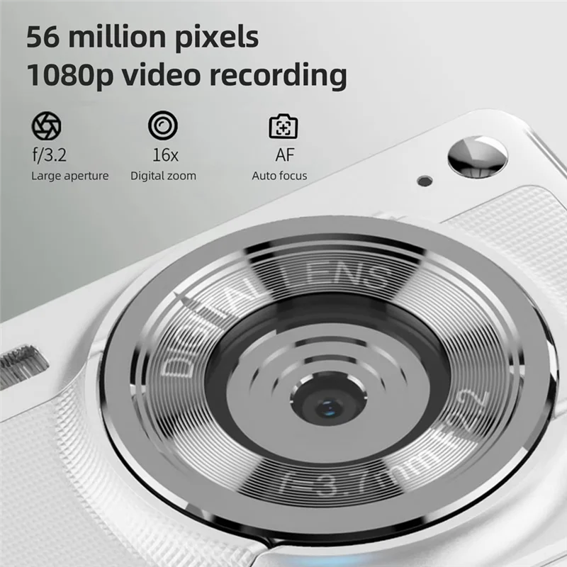 1080P デジタルビデオカメラ Protable デジタルカメラ 56MP 2.8 インチ IPS スクリーンデジタルズームカメラギフト Forkids ティーンズオレンジ