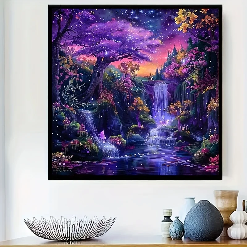 

Purple Landscape Night View Jigsaw Puzzle 500/1024 PCS Friends Party Puzzle Game Home Decor Holiday Gifts