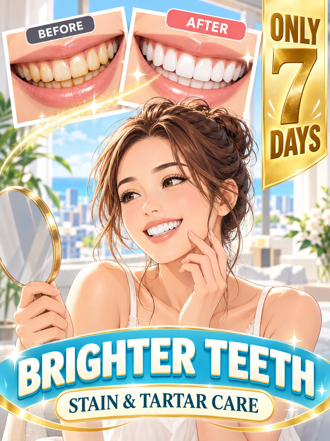Radiant Smile Oral Care Mousse Daily Foam for a Neat Glossy Appearance