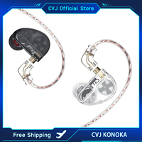 CVJ Konoka In-Ear Earphone With 3D Hifi Triple Hybrid (1DD + 1BA + 1Vibration Driver) Wired DJ Monitors Tuning Switch Headset