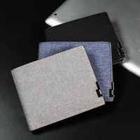 New Minimalist and Portable Denim Wallet Fashionable Versatile for Men with Large Capacity and Multiple Card Slots for Folding