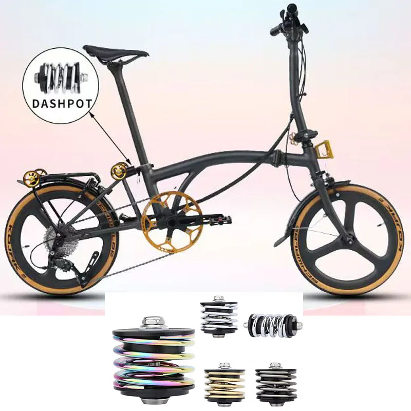 

Folding Bicycle Shock Absorber Steel Shaft Spring Rear Shock Absorber Effective Shock Absorption Cycling For Brompton Fold Bike
