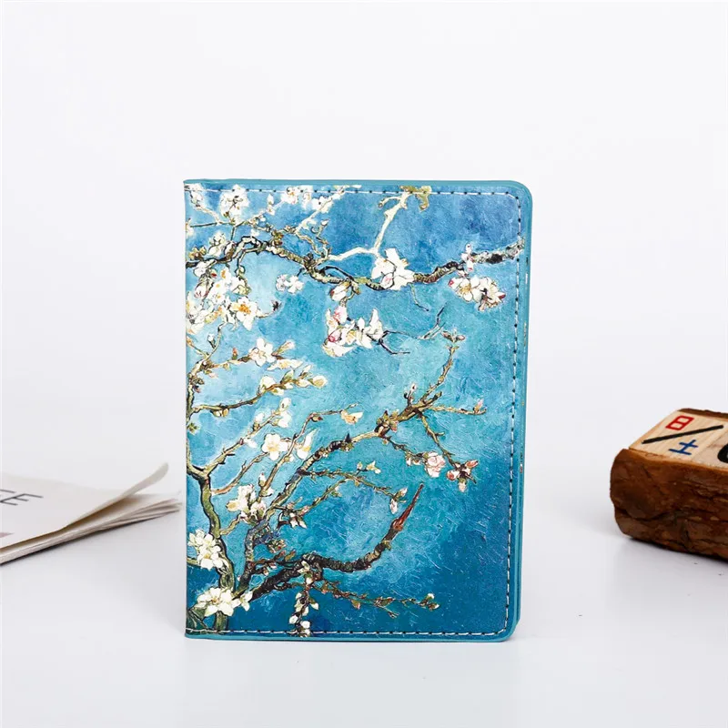 Starry Sky Passport Cover Fashion Women Men Pu Leather Travel Wallet Landscape Passport Holder High Quatity Case for Passports