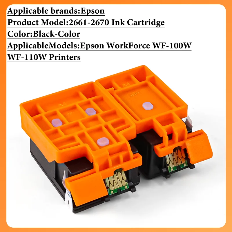 SET T2661 T2670 T266 T267 266 267 Ink Cartridge Compatible For Epson WorkForce WF-100W WF-110W WF 100 110