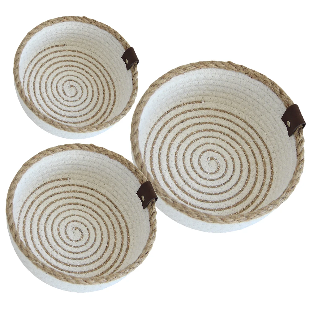 

3pcs Rope Rope Baskets For Storage Storage Basket Woven Organizer Home Decor Toilet Paper Cosmetics Pet Toy Hanging Basket