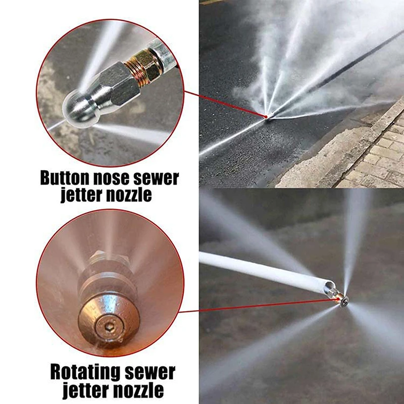 3/8 1/4 Pressure Washer Drain Hose Nozzle Sewer Clean Jetter Nozzle Home Garden Sewer Cleaner Nozzle House Gardening Supplies