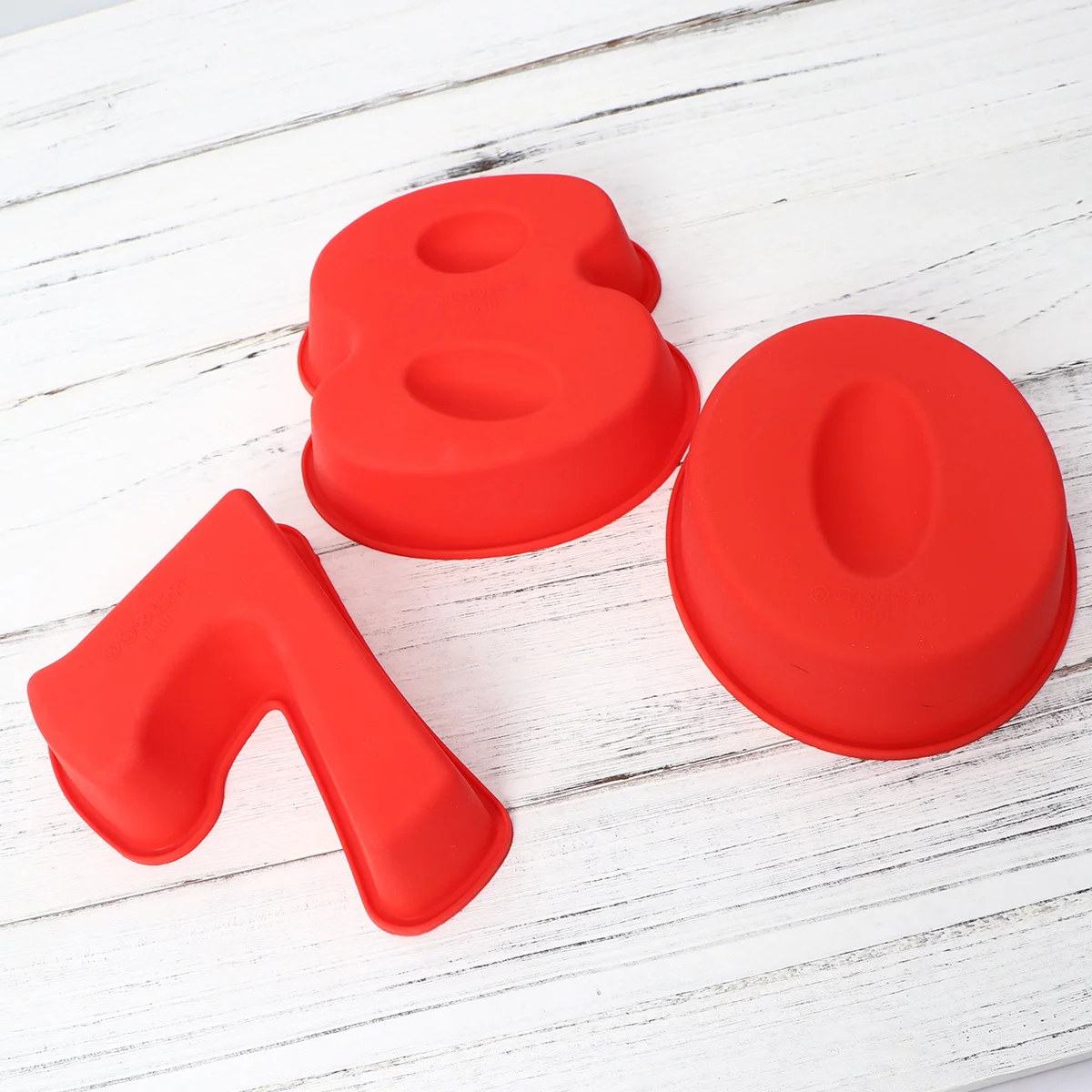 

9Pcs Heat Resistant Silicone Number Cake Mold 0-8 Nonstick Flexible Chocolate Dessert Decorating Tool for Cake Baking Chocolate