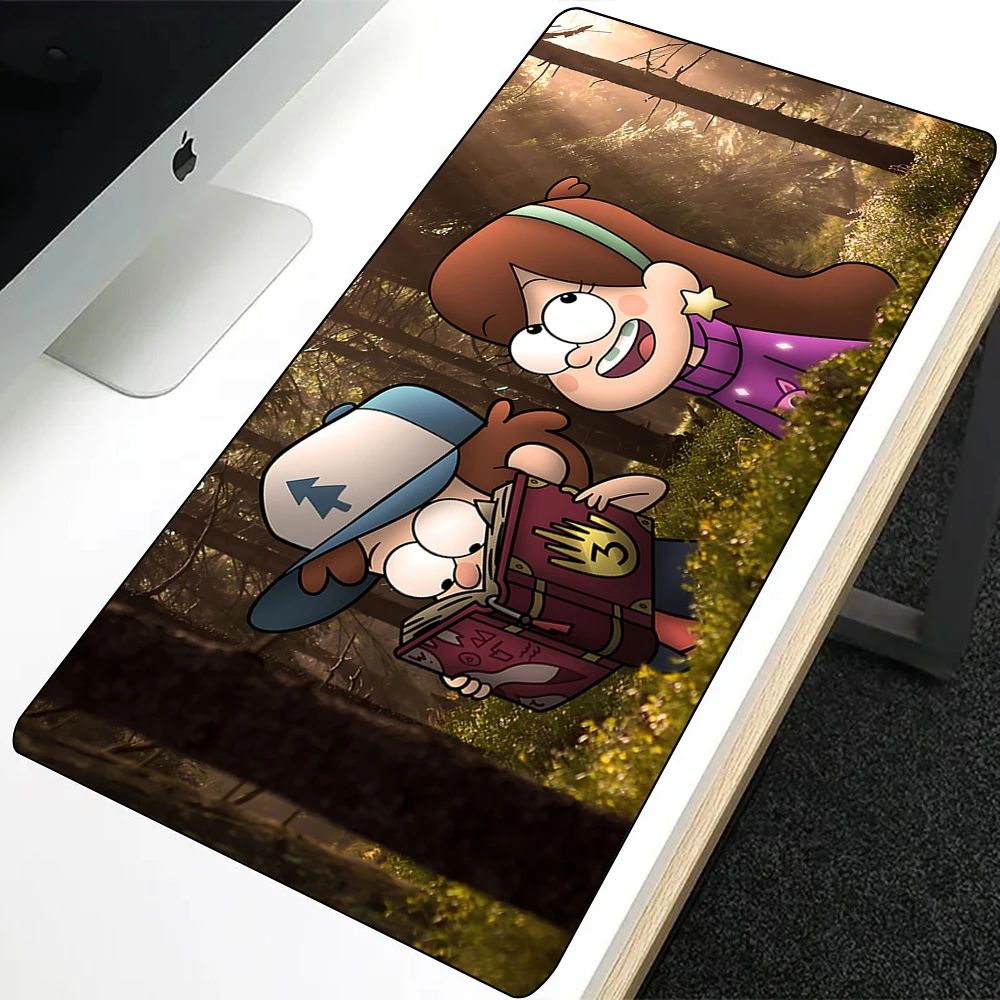 Cartoon Gravity Fall Mousepad HD Printing Computer Gamers Locking Edge Non-slip Mouse Pad XXL90x40cm Keyboard PC Desk Pad