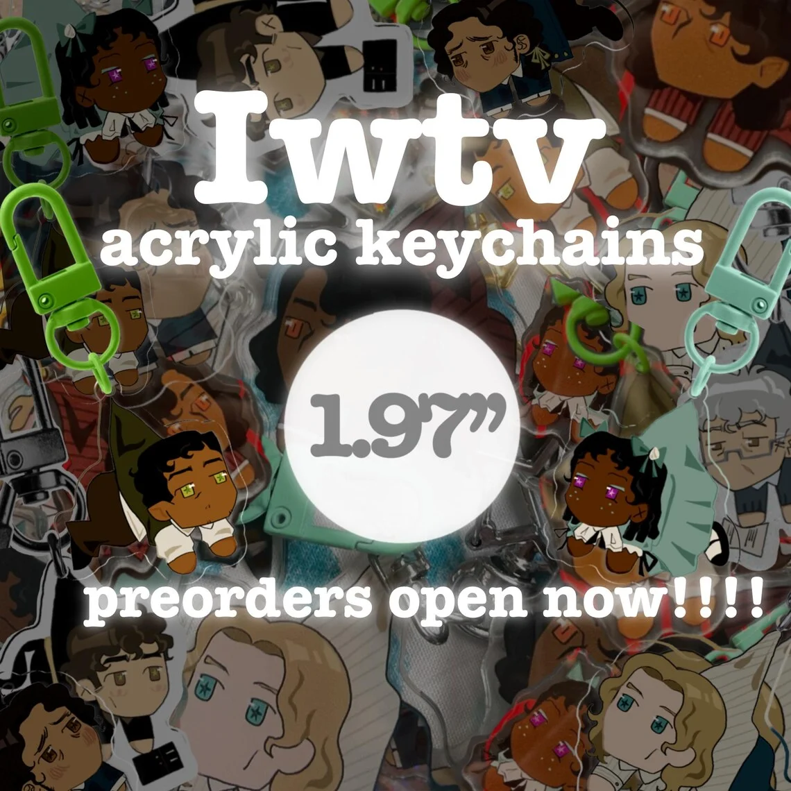 IWTV Acrylic Pendant Keychain Customizable Design Trendy Accessory for Organization And Style