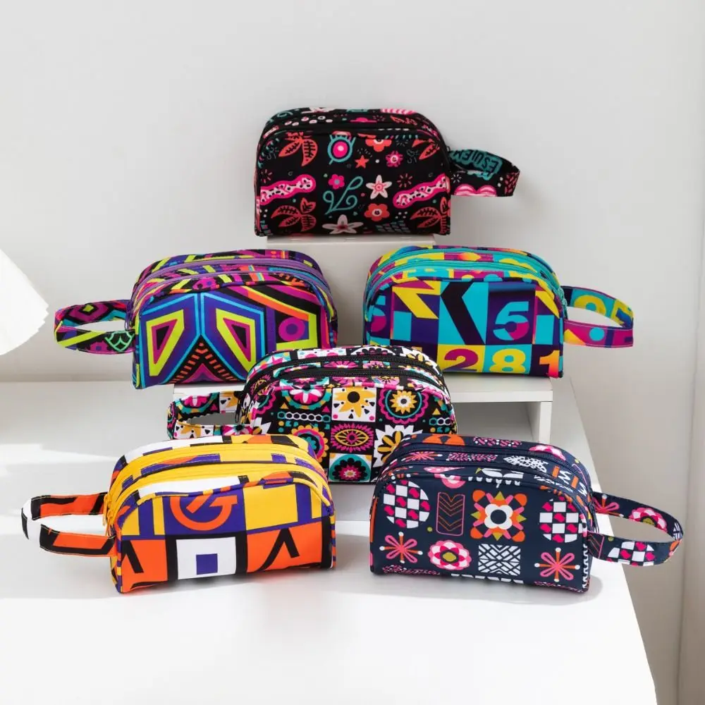 

High Quality Handheld Makeup Bag Large Capacity Zipper Design Toiletry Organizer Portable Cosmetics Storage Bag Home
